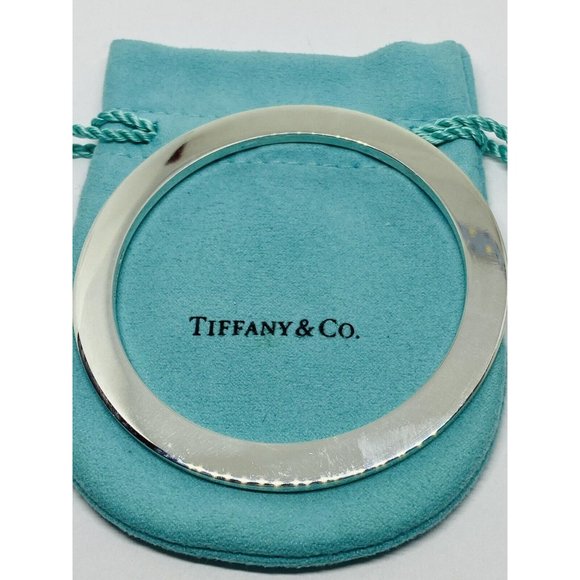 Tiffany & Co 1837  Sterling Silver  935 bracelet. RARE flat disk circle bangle - Picture 7 of 10
